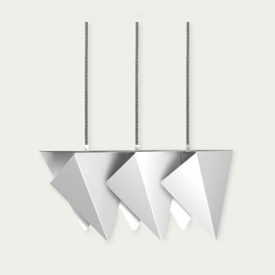 Bombinate.com White Steel Pendant Lamp Trio LGH0771