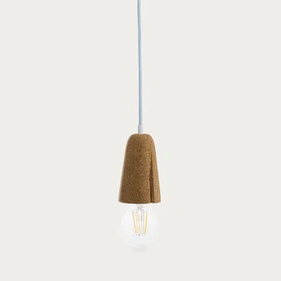 Bombinate.com Light Cork and Blue Cable Sininho Pendant