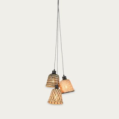 Bombinate.com Kalimantan 3-Shade Bamboo Hanging Lamp