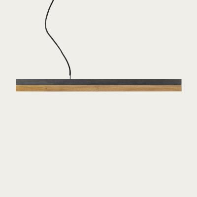 Bombinate.com Dark Grey Concrete & Oak Wood Pendant Light