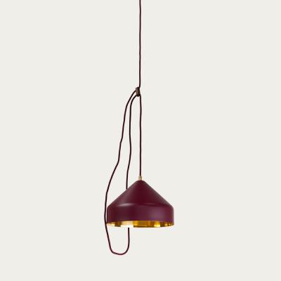 Bombinate.com Burgundy Lloop Brass Lamp