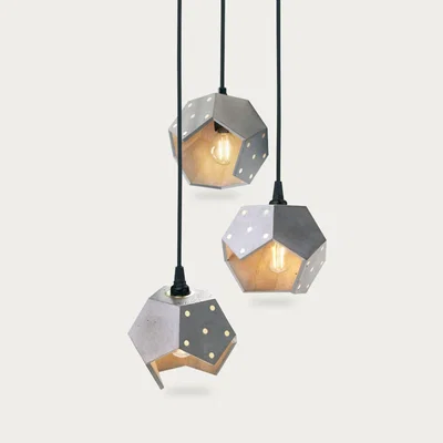 Bombinate.com Basic Twelve Trio Concrete Pendant Lamp