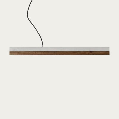 Bombinate.com Graphite Grey Concrete & Nut Wood Pendant Light