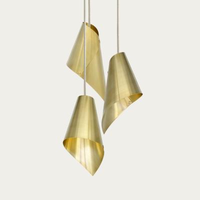 Bombinate.com Arc Pendant Light Cluster In Brushed Brass