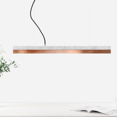 Bombinate.com Carrara Marble & Copper Pendant Light