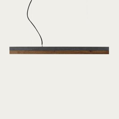 Bombinate.com Dark Grey Concrete & Nut Wood Pendant Light