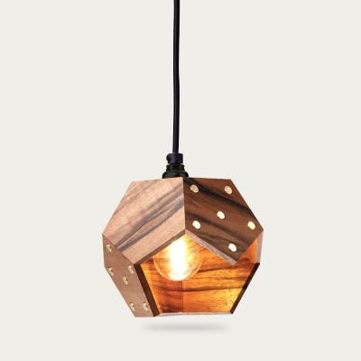 Bombinate.com Basic Twelve Solo Walnut Pendant Lamp