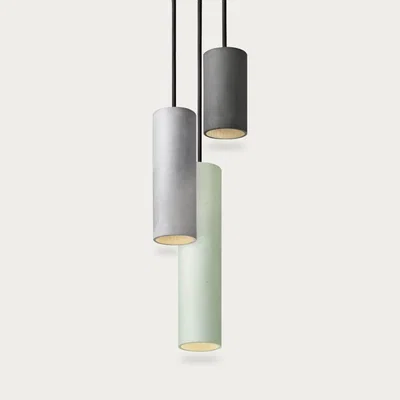 Bombinate.com Grey/Sage Green/Dark Grey Cromia Trio Concrete Pendant Lamp