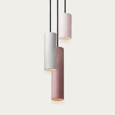Bombinate.com Burgundy/Light Grey/Pink Cromia Trio Concrete Pendant Lamp