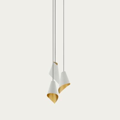 Bombinate.com Arc Pendant Light Cluster In Gold & White