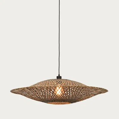 Bombinate.com Black/Natural Bali Hanging Lamp L