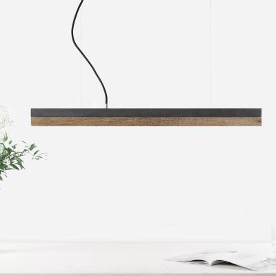 Bombinate.com Dark Grey Concrete & Old Wood Pendant Light