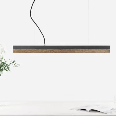 Bombinate.com Dark Grey Concrete & Old Wood Pendant Light