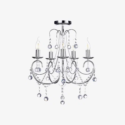 BHS.com Sapparia Flush Chandelier, Chrome