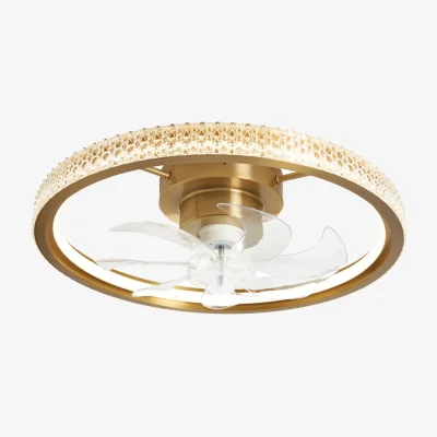 BHS.com Lyona LED Dimmable Fan Ceiling Light, Brass