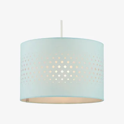 BHS.com 30cm Laser Cut Easyfit Shade, Minty Blue