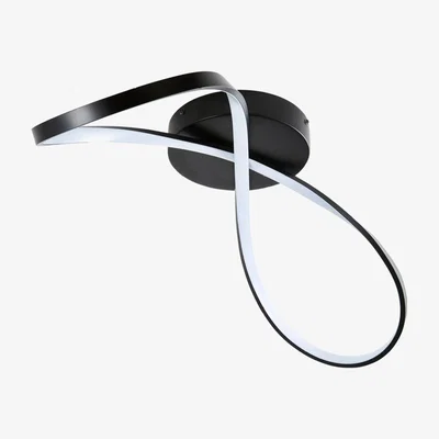 BHS.com Octavia Wavy Bathroom Ceiling Light, Black