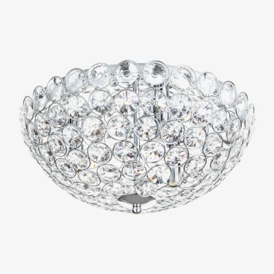 BHS.com Ava Flush Ceiling Light, Chrome and Clear