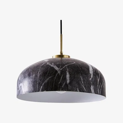 BHS.com Java Spun Metal Marble Effect Ceiling Pendant, Grey