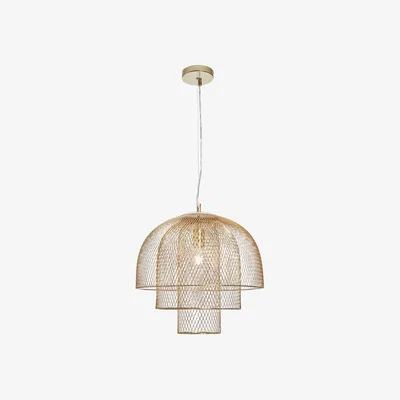 BHS.com Georgia Tiered Mesh Ceiling Pendant, Gold