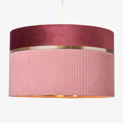 BHS.com Violet 40cm Mixed Fabric Easyfit Shade, Pink