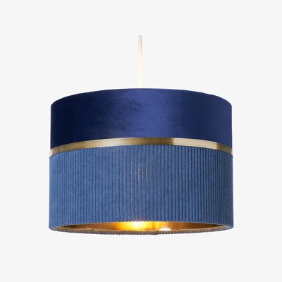 BHS.com Violet 30cm Mixed Fabric Easyfit Shade, Blue
