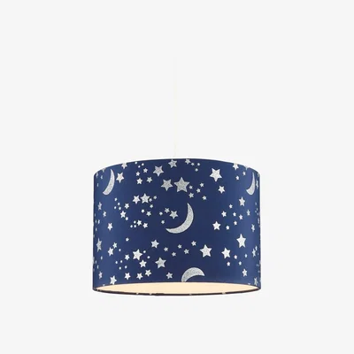 BHS.com Glow Moon and Stars Easy Fit Light Shade, Navy