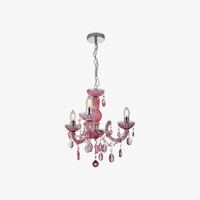 BHS.com Glow Marie Funky Chandelier, Pink