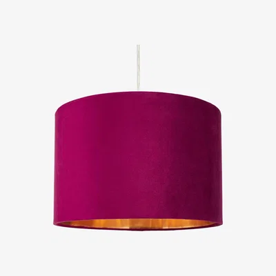 BHS.com Velvet 30cm Easyfit Shade, Raspberry Red