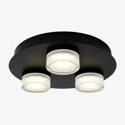 BHS.com Brooke LED Bathroom Ceiling Spotlight Plate, Matte Black