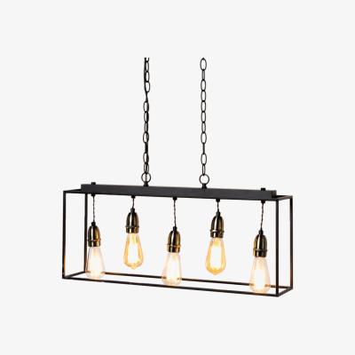 BHS.com Dexter Industrial Diner Style Box Ceiling Pendant, Black