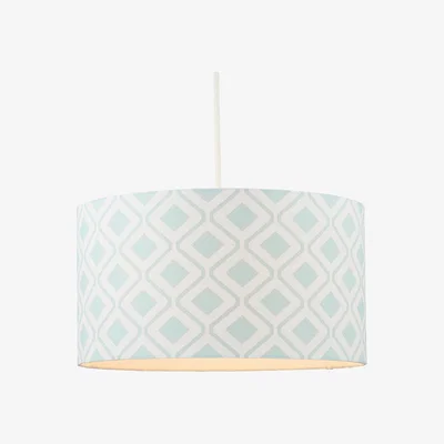 BHS.com 40cm Diamond Easyfit Shade, Minty Blue
