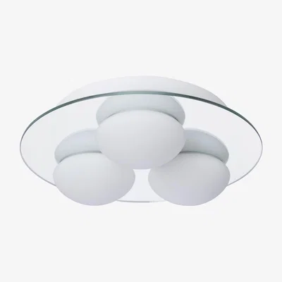 BHS.com Corona Bathroom Flush Ceiling Light, Mirrored