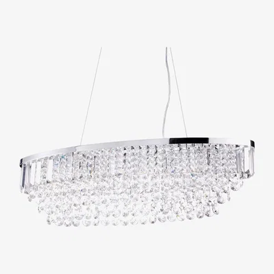 BHS.com Paladina Oval Diner Pendant, Chrome