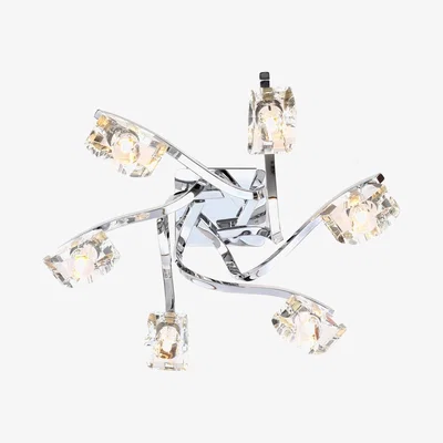 BHS.com Bella 6 Light Flush Ceiling Light, Chrome