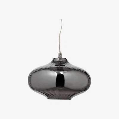 BHS.com Large Optic Glass Pendant, Smoke