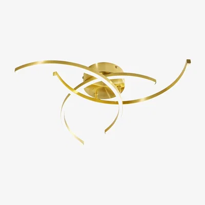 BHS.com Leora LED Bathroom Flush Ceiling Light, Satin Brass