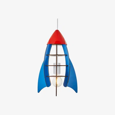 BHS.com Glow Rocket Ceiling Pendant Light, Blue