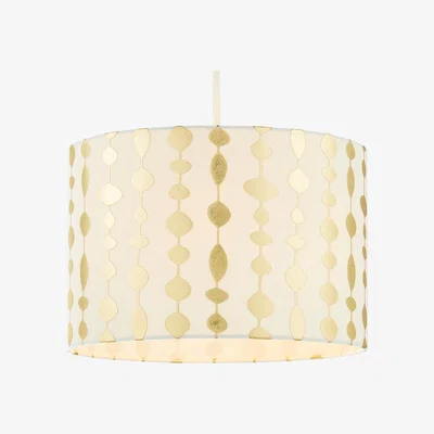 BHS.com Foil and Linen Easyfit Shade, Natural and Gold