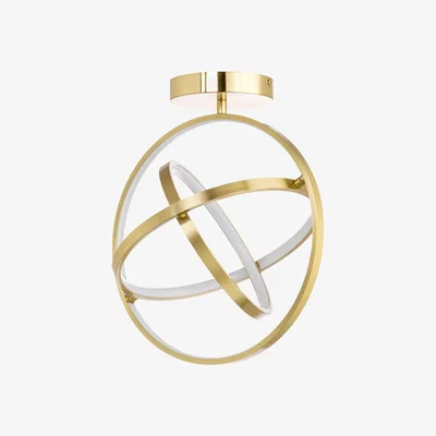 BHS.com Ingel Rings Orbital LED Flush Ceiling Light, Satin Brass