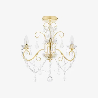 BHS.com Daphne 3 Light Bathroom Chandelier, Satin Brass