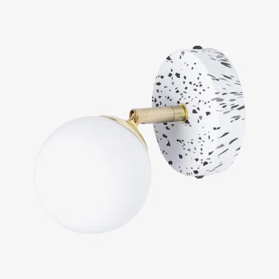 BHS.com Lott Terrazzo Opal Ball Spotlight, Satin Brass