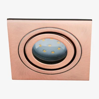 BHS.com Sym Square IP65 Tiltable Downlight, Brushed Copper