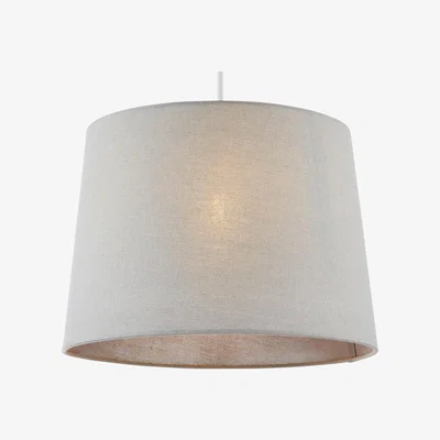 BHS.com Mira 38cm Linen Easyfit Shade, Grey