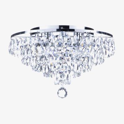 BHS.com Elsa Small Crystal Diamond Effect Flush Ceiling Light, Chrome