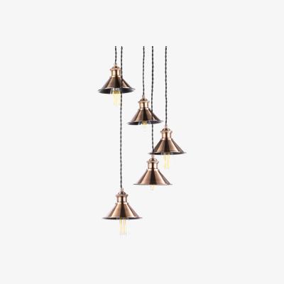 BHS.com Marston Metal Coolie Cluster Pendant, Copper