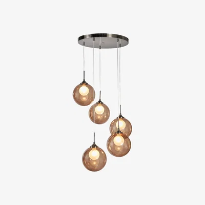 BHS.com Petrice Glass Ball Ceiling Cluster Pendant, Black Nickel
