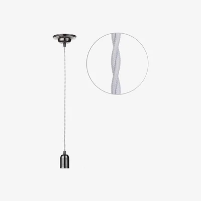 BHS.com Grey Twisted Cable Kit, Black Nickel