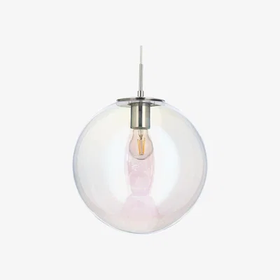 BHS.com Petro Iridescent Glass Ceiling Pendant, Nickel
