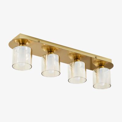 BHS.com Noah Bathroom Flush Ceiling Bar, Satin Brass